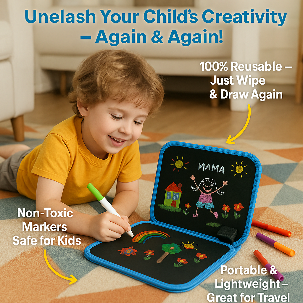 🎨DoodliBook🧑🏼‍🎨 - Erasable Doodle Book😍 Regular