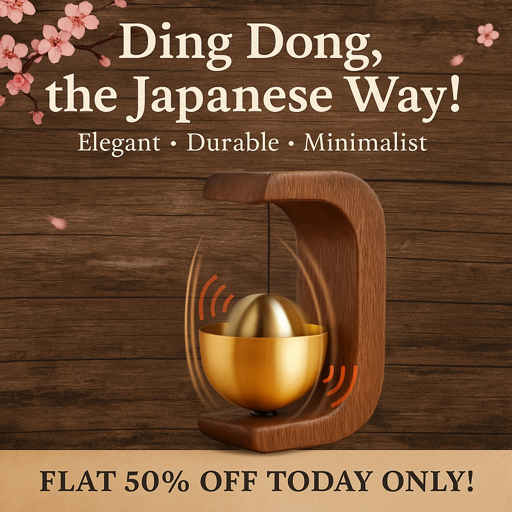 Japanese Style Wooden Door Bell | 🔥FLAT 50% OFF SAVING🔥