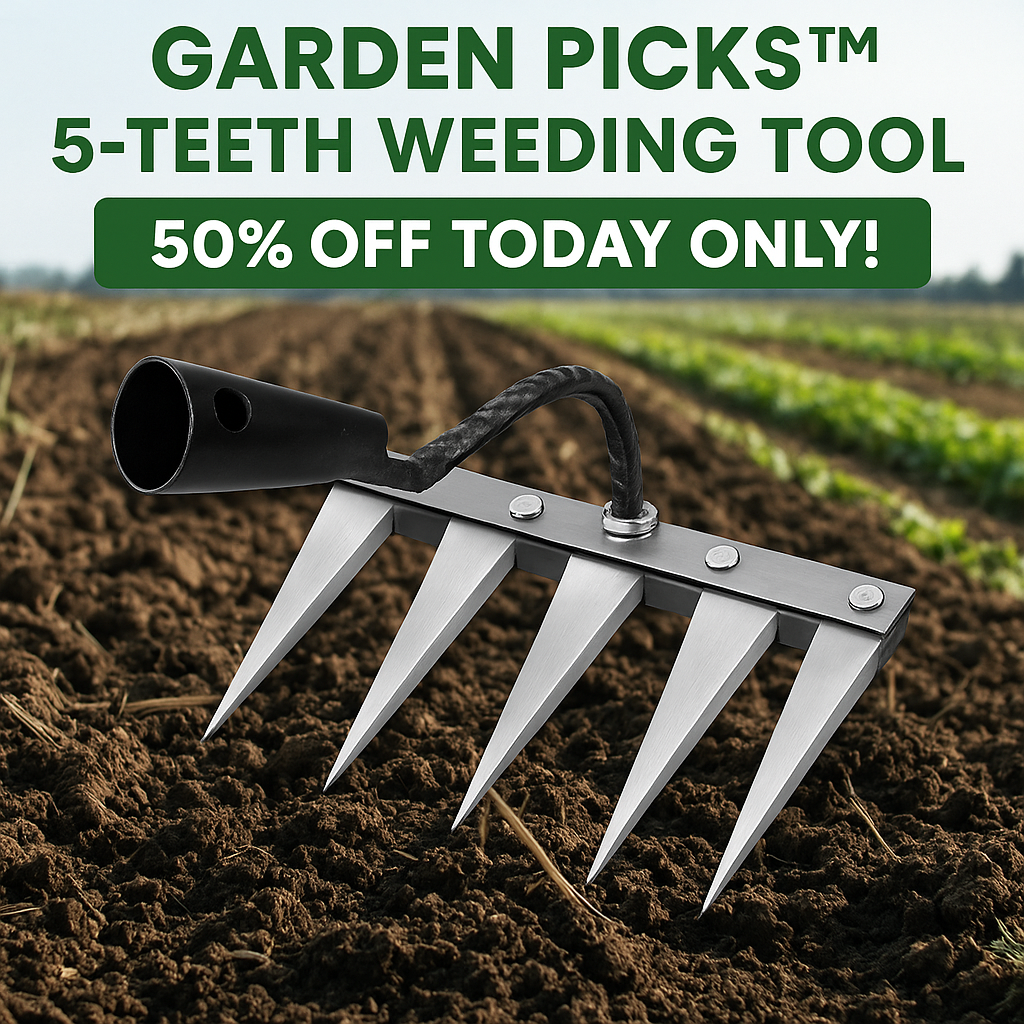Garden Weeding Tool with 5 Durable Steel Claws (🔥50% OFF 🔥)