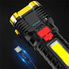 6000LM Waterproof Flashlight Built in Battery USB Charging