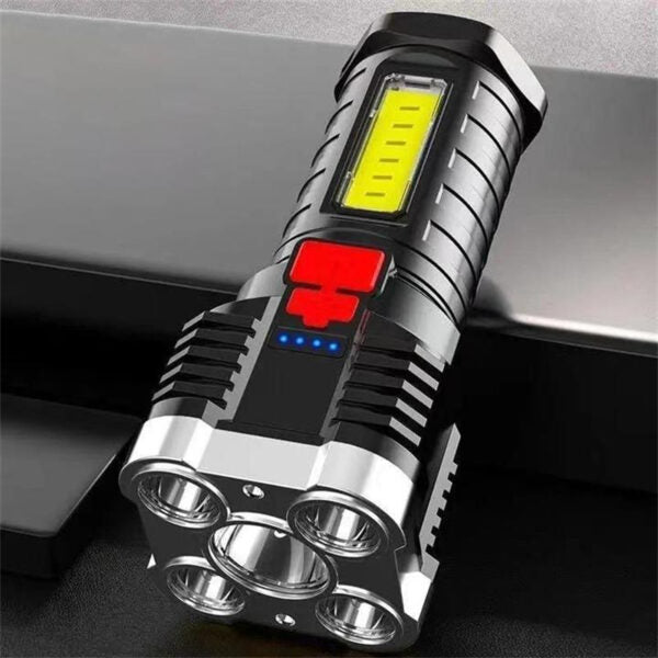 6000LM Waterproof Flashlight Built in Battery USB Charging
