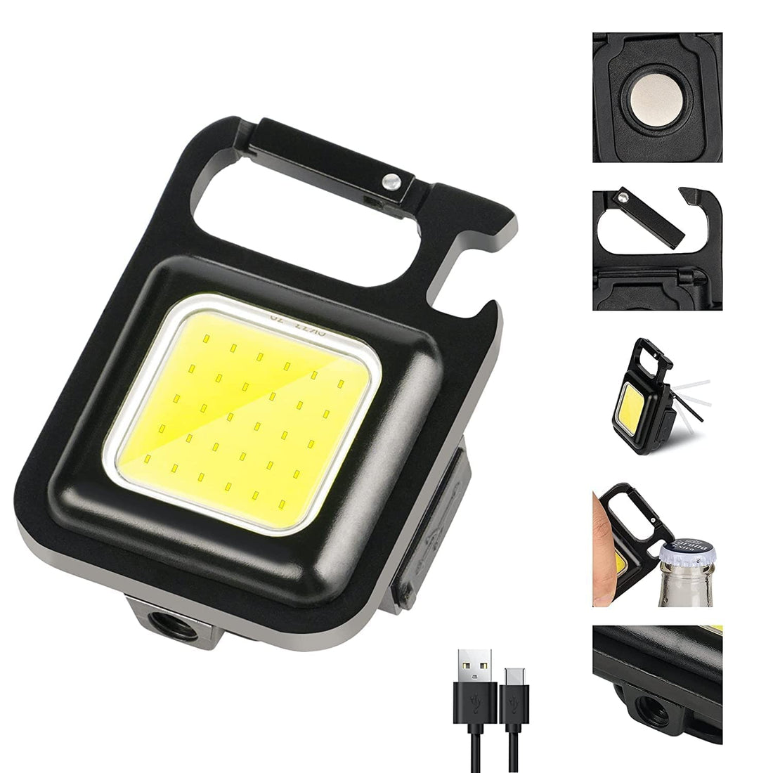 3 Mode Rechargeable Emergency Light With Keychain