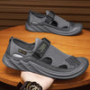 Men's Buckled Knitted Orthopaedic Sandals(Grey)